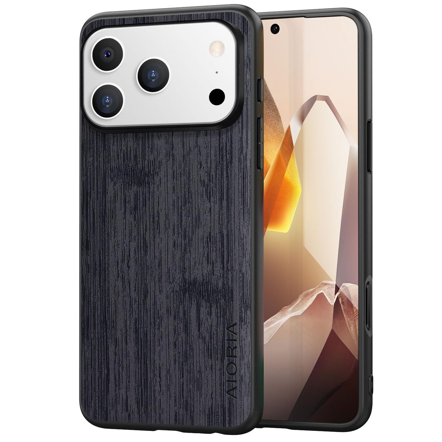 Case for iPhone 17 Pro Max Air Imitation Bamboo Pattern PU Leather Design Phone Case Protective Cover