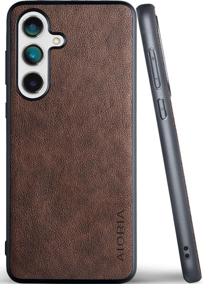 for Samsung Galaxy S Series Case Premium Leather Cover Retro Design Full Protective Phone Case for Samsung Galaxy S25 Ultra Edge FE Plus S24 FE5G