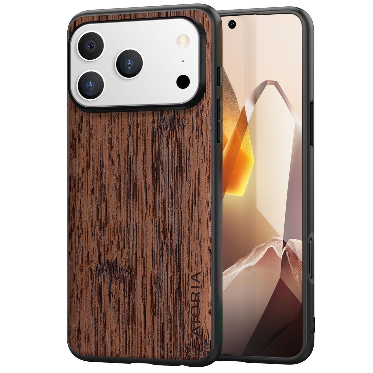 Case for iPhone 17 Pro Max Air Imitation Bamboo Pattern PU Leather Design Phone Case Protective Cover
