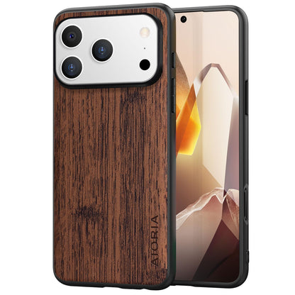 Case for iPhone 17 Pro Max Air Imitation Bamboo Pattern PU Leather Design Phone Case Protective Cover