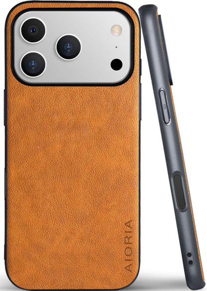 for iPhone Case Premium PU Leather Cover Retro Design Full Protective Phone Case for iPhone 17 16 Pro Max Plus 16e 5G