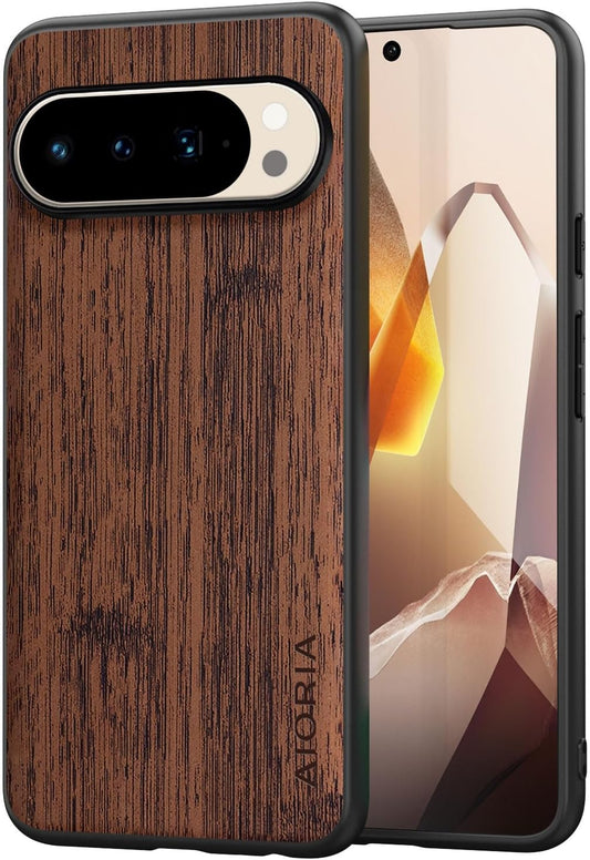 Case for Google Pixel 10 Pro XL Imitation Bamboo Pattern PU Leather Design Phone Case Protective Cover (Cyan, for Pixel 10 Pro XL)