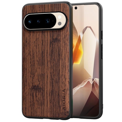 Case for Google Pixel 10 Pro XL Imitation Bamboo Pattern PU Leather Design Phone Case Protective Cover (Cyan, for Pixel 10 Pro XL)