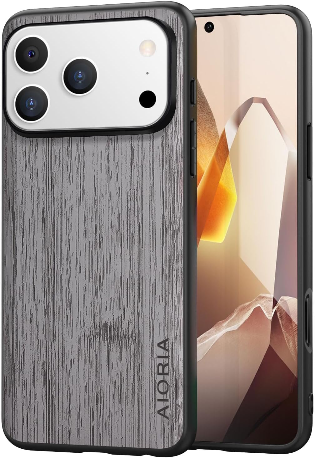 Case for iPhone 17 Pro Max Air Imitation Bamboo Pattern PU Leather Design Phone Case Protective Cover