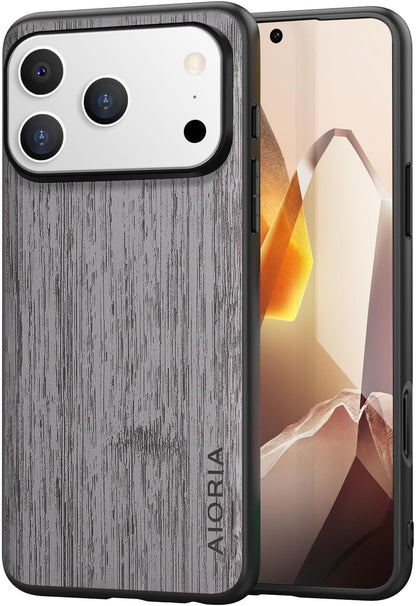 Case for iPhone 17 Pro Max Air Imitation Bamboo Pattern PU Leather Design Phone Case Protective Cover