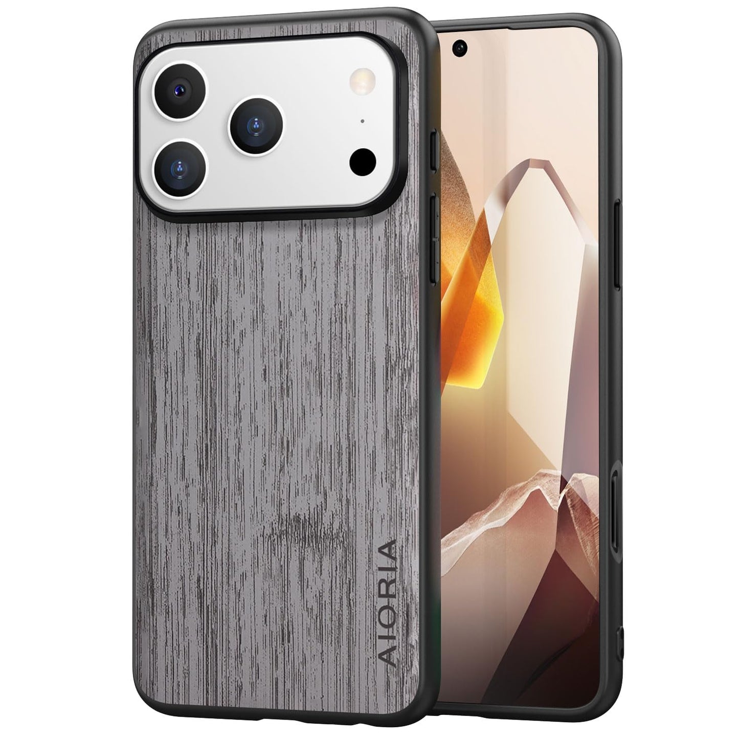 Case for iPhone 17 Pro Max Air Imitation Bamboo Pattern PU Leather Design Phone Case Protective Cover