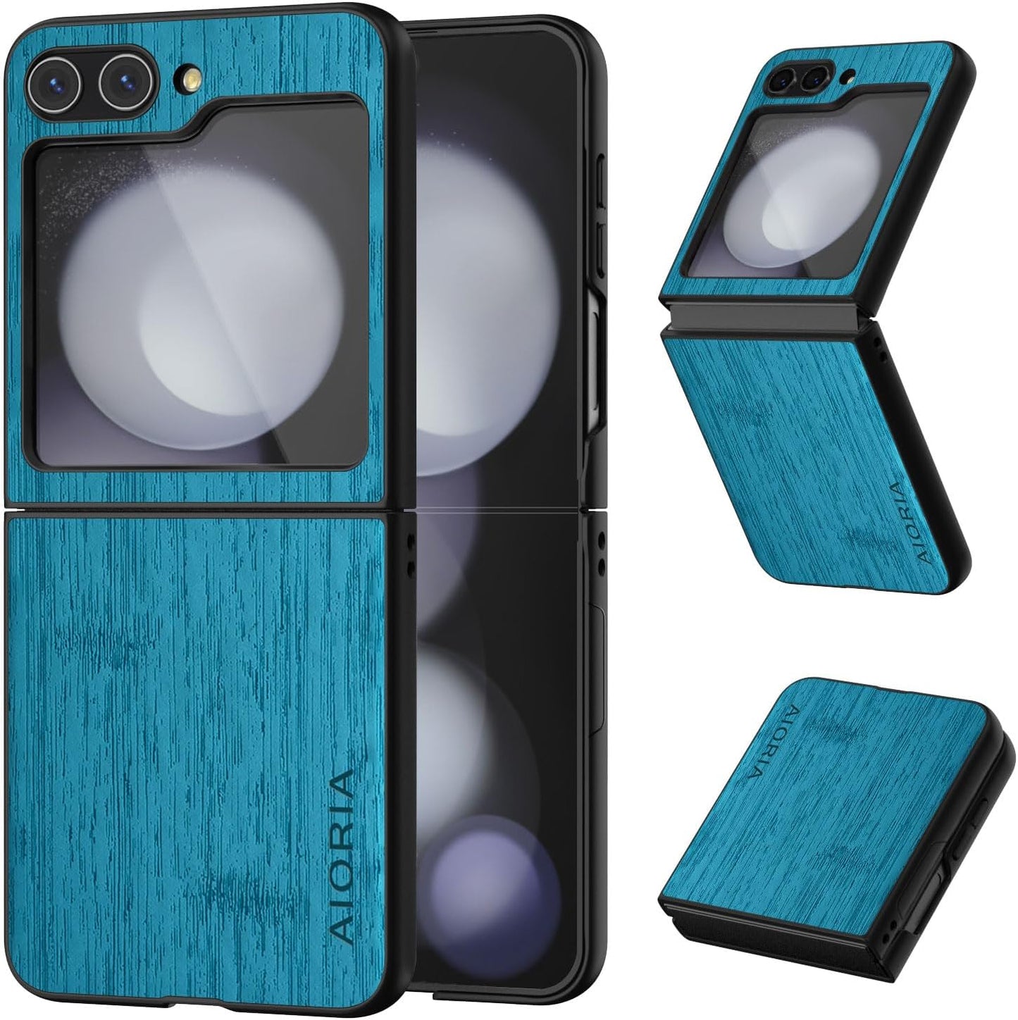 case for Samsung Galaxy Z Flip 5 6 7 Imitation Bamboo Pattern PU Leather Phone Case Protective Cover