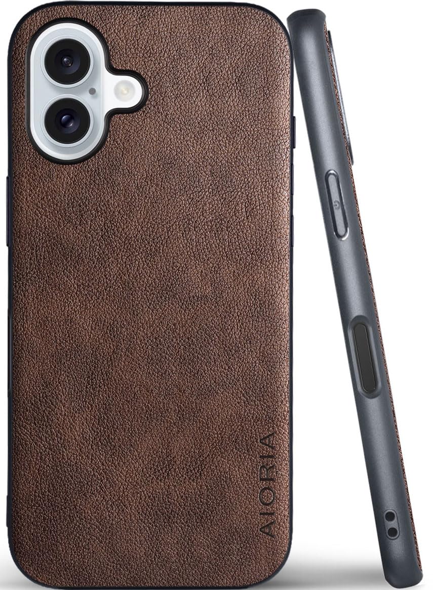 AIORIA for iPhone 18 Pro Max Case Premium Leather Cover Retro Design Full Protective Case (Red, for iPhone 18 Pro Max)
