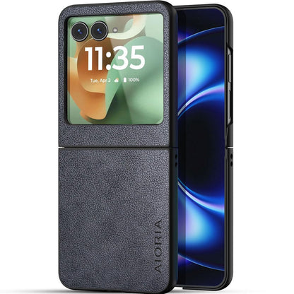AIORIA for Motorola Razr Ultra 2026 Case Compatible Motorola Razr Ultra 2025 Case Premium Leather Cover Retro Design Full Protective Case (Coffee, for Razr Ultra 2026/2025)