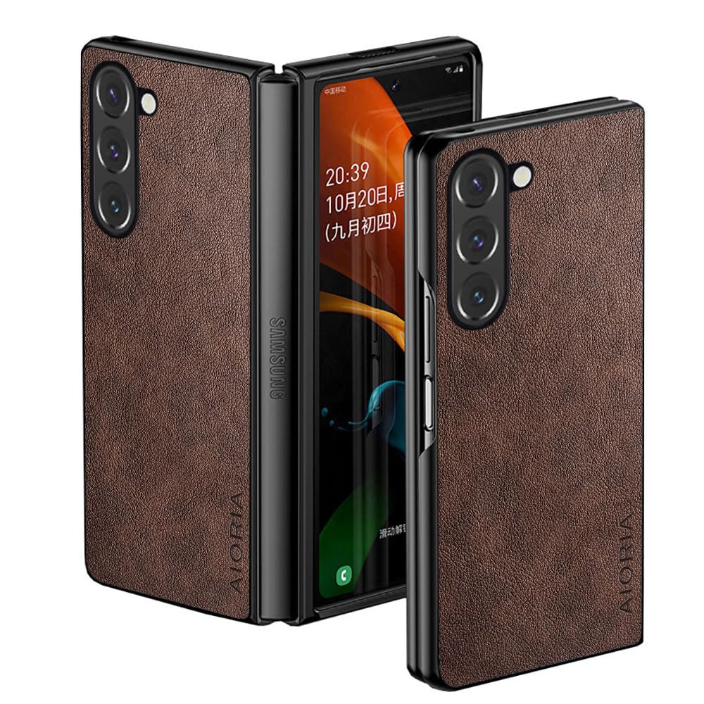AIORIA for Samsung Galaxy Z Fold 8 Ultra Case Premium Leather Cover Retro Design Full Protective Case