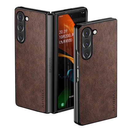 AIORIA for Samsung Galaxy Z Fold 8 Ultra Case Premium Leather Cover Retro Design Full Protective Case