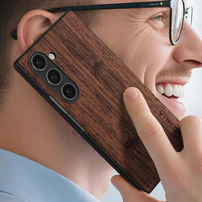 Case for Samsung Galaxy Z Fold 5 6 7 Imitation Bamboo Pattern PU Leather Phone Case Protective Cover