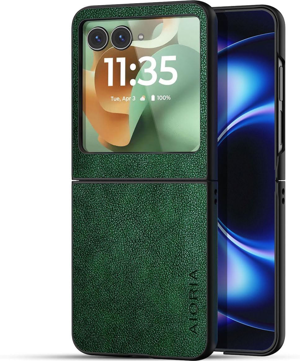 AIORIA for Motorola Razr Ultra 2026 Case Compatible Motorola Razr Ultra 2025 Case Premium Leather Cover Retro Design Full Protective Case (Coffee, for Razr Ultra 2026/2025)