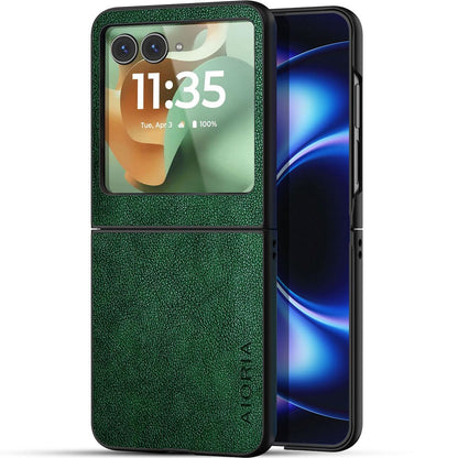 AIORIA for Motorola Razr Ultra 2026 Case Compatible Motorola Razr Ultra 2025 Case Premium Leather Cover Retro Design Full Protective Case (Coffee, for Razr Ultra 2026/2025)