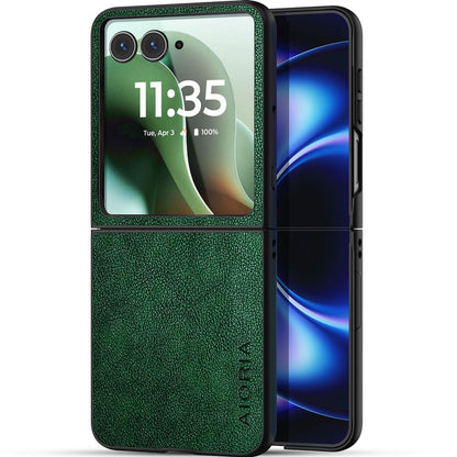 AIORIA for Motorola Razr Ultra 2026 Case Compatible Motorola Razr Ultra 2025 Case Premium Leather Cover Retro Design Full Protective Case (Coffee, for Razr Ultra 2026/2025)