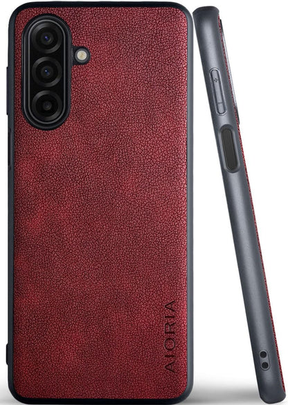 for Samsung Galaxy A Series Case A17 A56 A36 A26 A16 A55 A35 A25 A15 Premium Leather Cover Retro Design Full Protective Phone Case for Samsung Galaxy A26 5G (Red, A26)