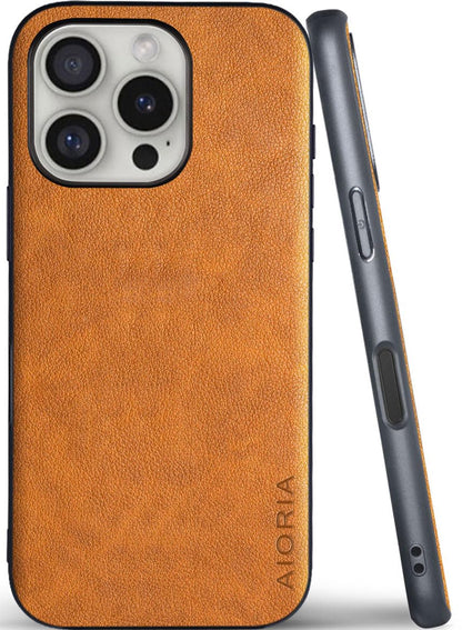AIORIA for iPhone 18 Pro Max Case Premium Leather Cover Retro Design Full Protective Case (Red, for iPhone 18 Pro Max)