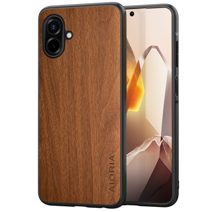 Case for Samsung Galaxy A17 5G funda Bamboo Wood Pattern PU Leather Back Cover for Samsung Galaxy a17 case (Yellow, Galaxy A17)