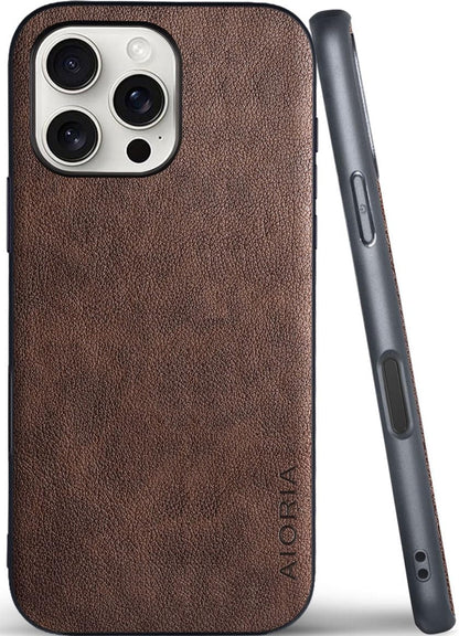 for iPhone Case Premium PU Leather Cover Retro Design Full Protective Phone Case for iPhone 17 16 Pro Max Plus 16e 5G