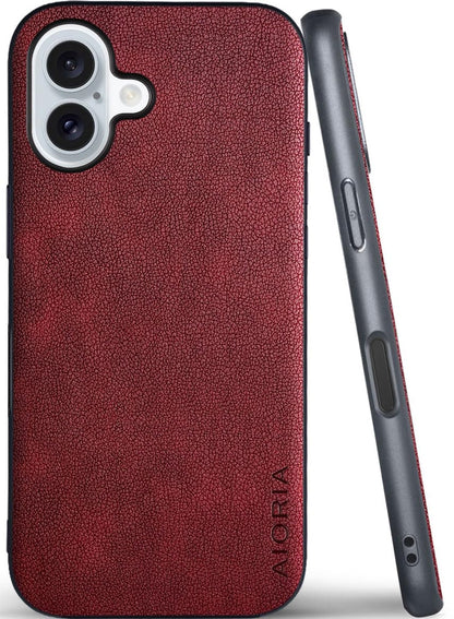 AIORIA for iPhone 18 Pro Max Case Premium Leather Cover Retro Design Full Protective Case (Red, for iPhone 18 Pro Max)