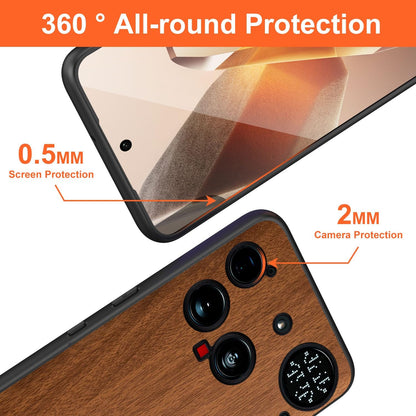 Case for Nothing Phone 3 5G funda Bamboo Wood Pattern PU Leather Back Cover for phone3 case (Yellow, Nothing Phone 3)