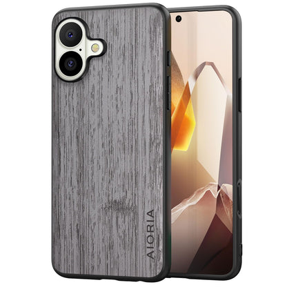 Case for iPhone 17 Pro Max Air Imitation Bamboo Pattern PU Leather Design Phone Case Protective Cover