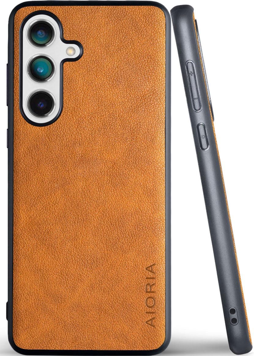 for Samsung Galaxy S Series Case Premium Leather Cover Retro Design Full Protective Phone Case for Samsung Galaxy S25 Ultra Edge FE Plus S24 FE5G