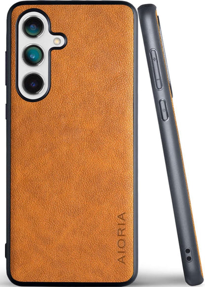 for Samsung Galaxy S Series Case Premium Leather Cover Retro Design Full Protective Phone Case for Samsung Galaxy S25 Ultra Edge FE Plus S24 FE5G