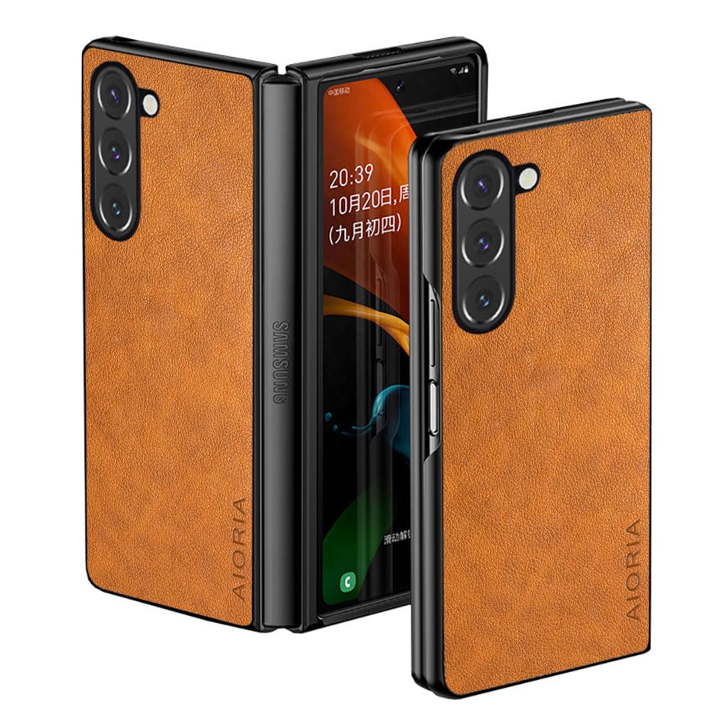 AIORIA for Samsung Galaxy Z Fold 8 Ultra Case Premium Leather Cover Retro Design Full Protective Case