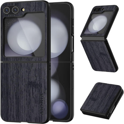 case for Samsung Galaxy Z Flip 5 6 7 Imitation Bamboo Pattern PU Leather Phone Case Protective Cover
