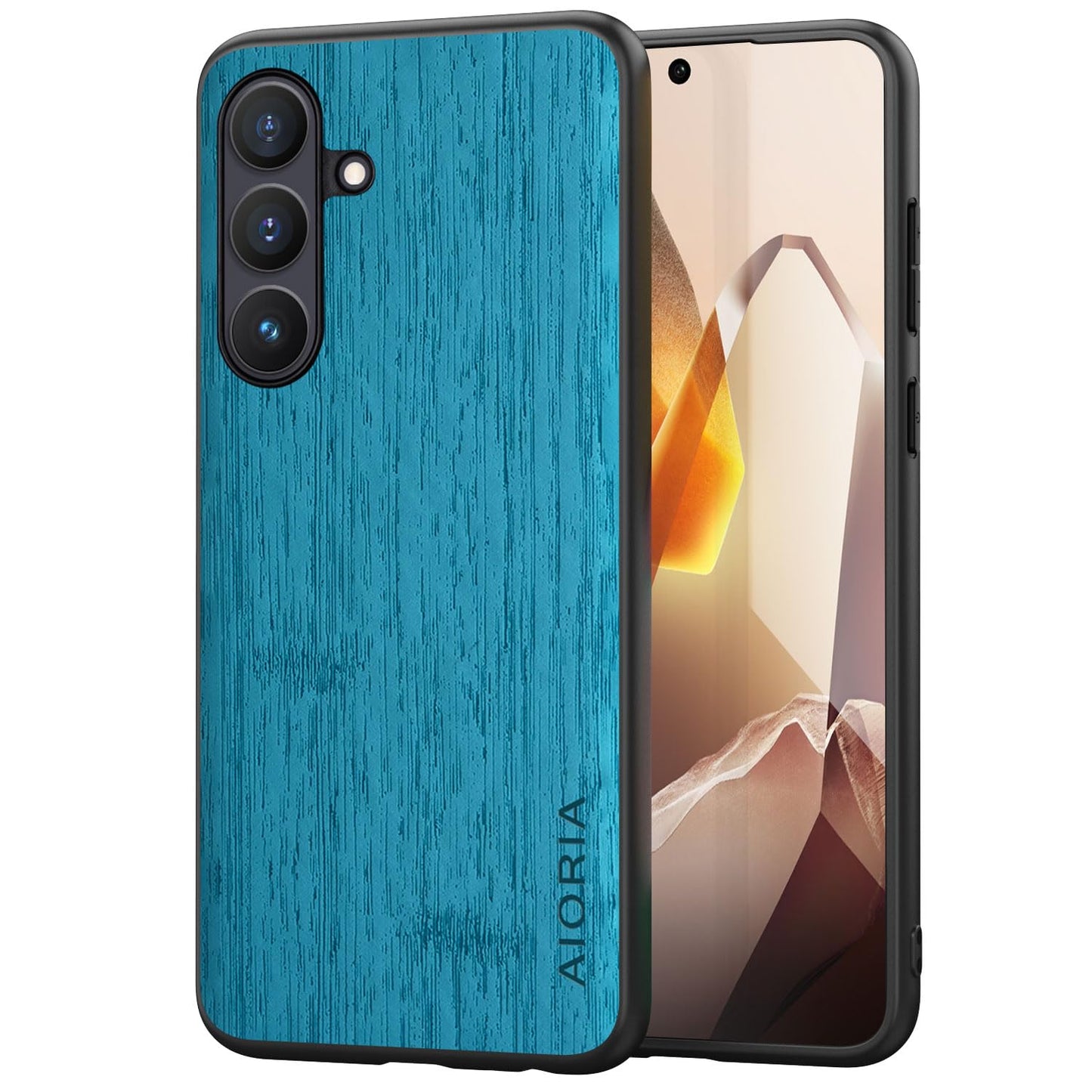 for Samsung Galaxy S25 FE Case Imitation Bamboo Pattern PU Leather Design Phone Protective Cover (Coffee, for Galaxy S25 FE)