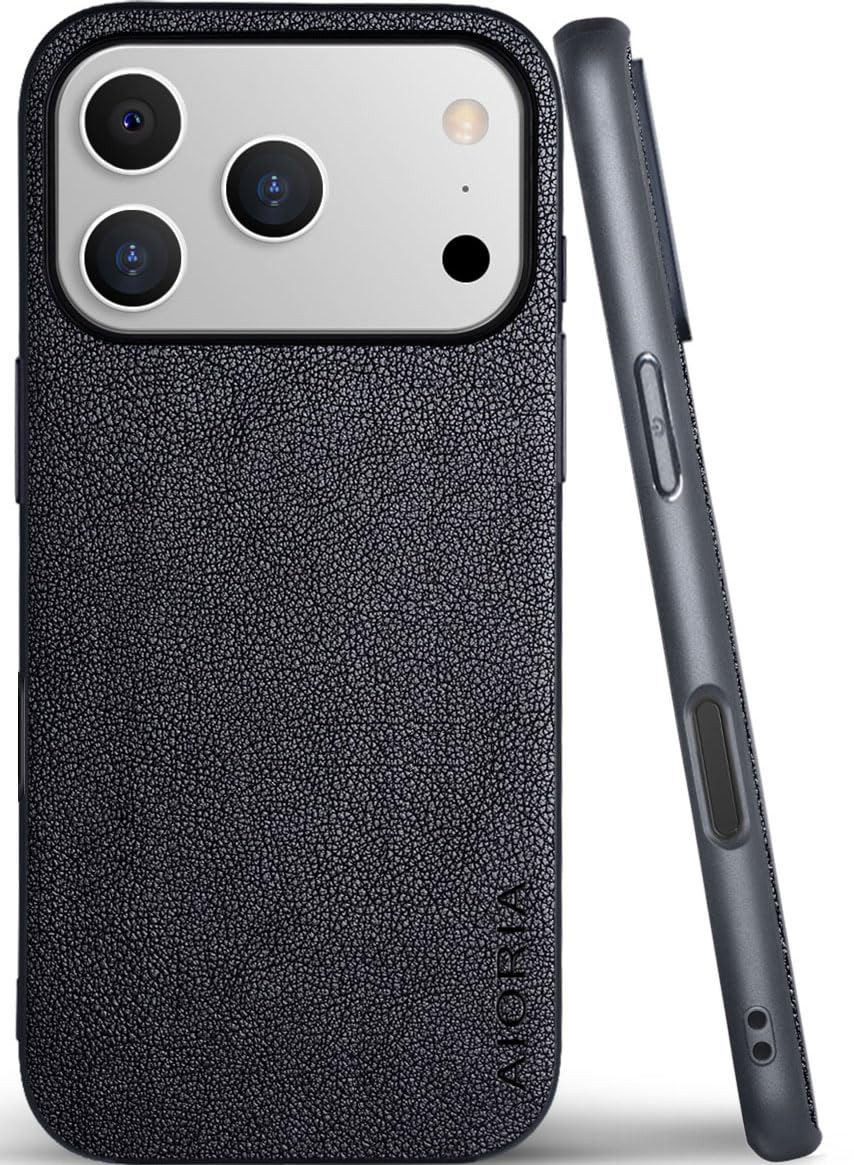 AIORIA for iPhone 18 Pro Max Case Premium Leather Cover Retro Design Full Protective Case (Red, for iPhone 18 Pro Max)