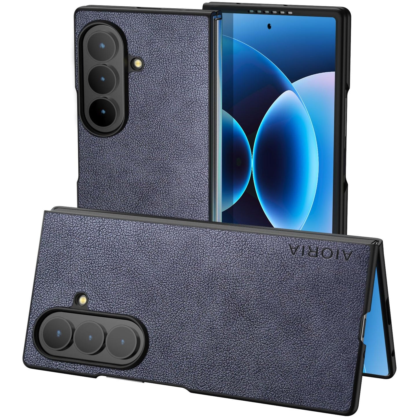 AIORIA for Samsung Galaxy Z Fold 8 Ultra Case Premium Leather Cover Retro Design Full Protective Case
