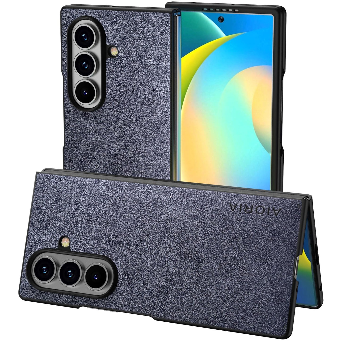 AIORIA for Samsung Galaxy Z Fold 8 Ultra Case Premium Leather Cover Retro Design Full Protective Case