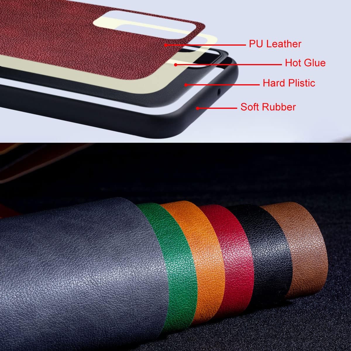 for Samsung Galaxy A Series Case A17 A56 A36 A26 A16 A55 A35 A25 A15 Premium Leather Cover Retro Design Full Protective Phone Case for Samsung Galaxy A26 5G (Red, A26)