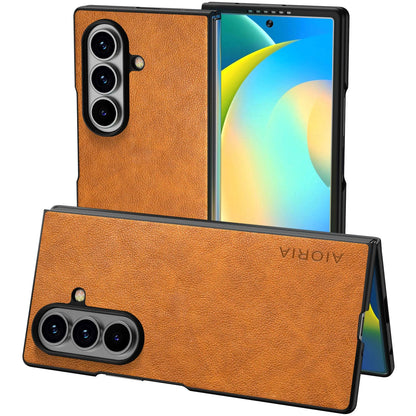 AIORIA for Samsung Galaxy Z Fold 8 Ultra Case Premium Leather Cover Retro Design Full Protective Case