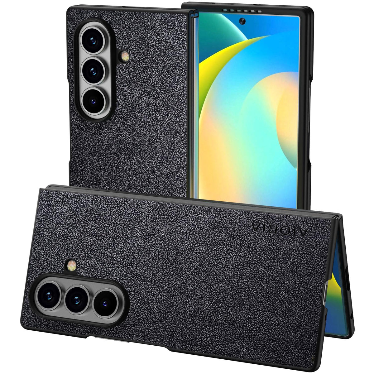 AIORIA for Samsung Galaxy Z Fold 8 Ultra Case Premium Leather Cover Retro Design Full Protective Case