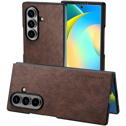 AIORIA for Samsung Galaxy Z Fold 8 Ultra Case Premium Leather Cover Retro Design Full Protective Case