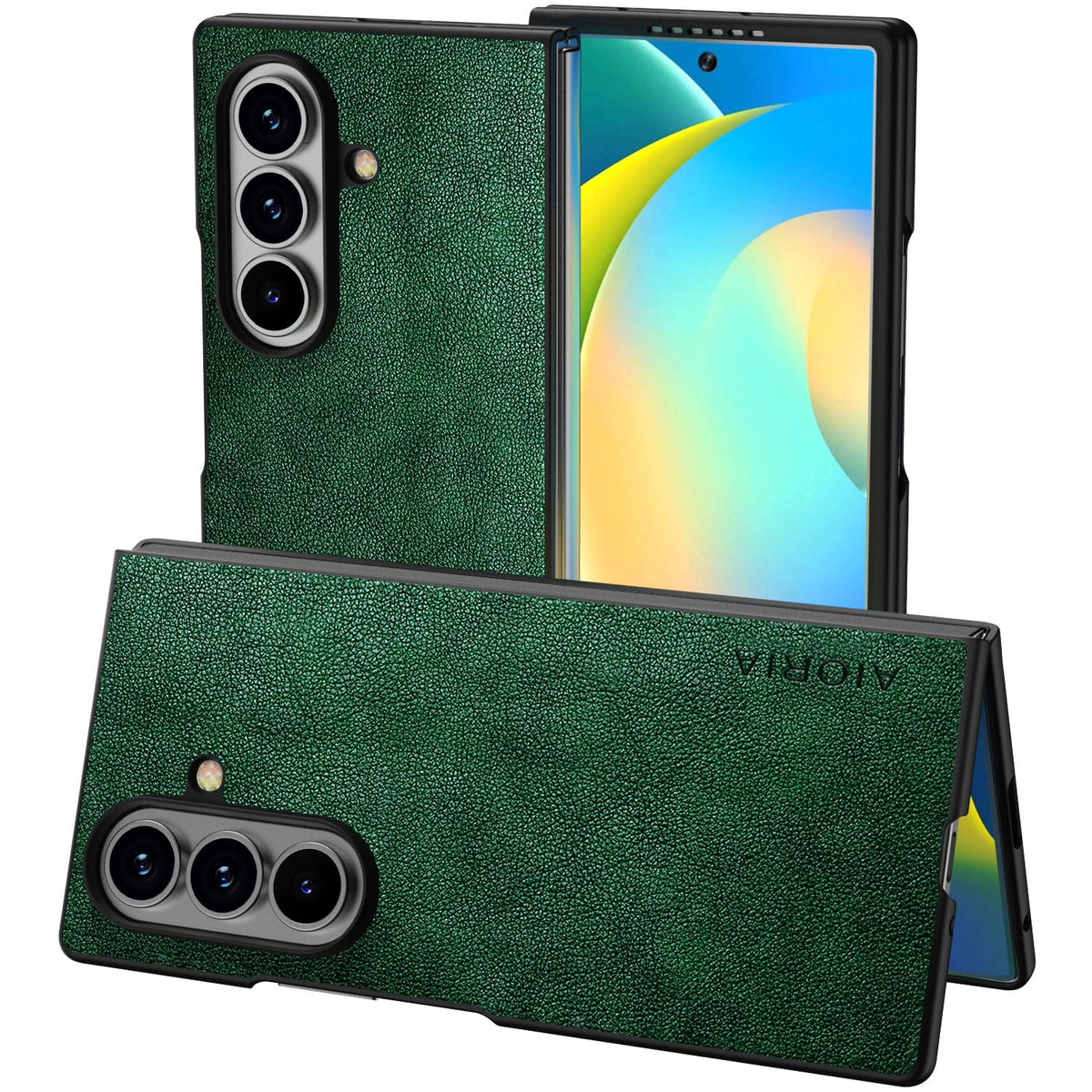 AIORIA for Samsung Galaxy Z Fold 8 Ultra Case Premium Leather Cover Retro Design Full Protective Case