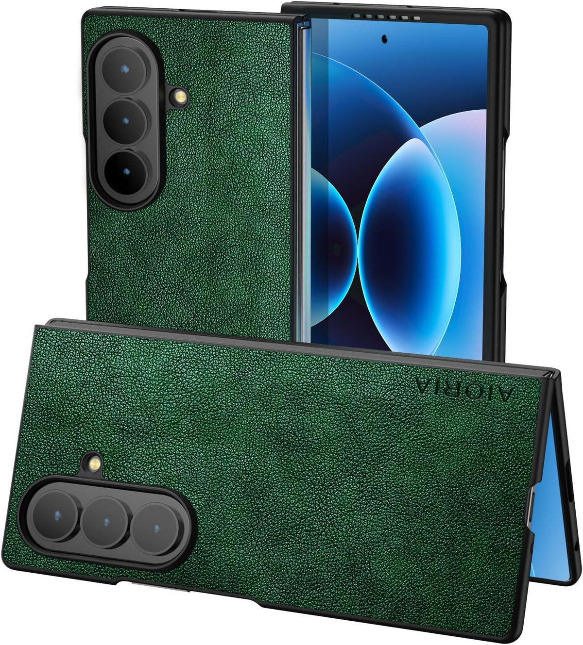 AIORIA for Samsung Galaxy Z Fold 8 Ultra Case Premium Leather Cover Retro Design Full Protective Case