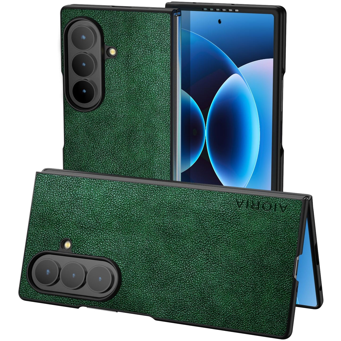 AIORIA for Samsung Galaxy Z Fold 8 Ultra Case Premium Leather Cover Retro Design Full Protective Case