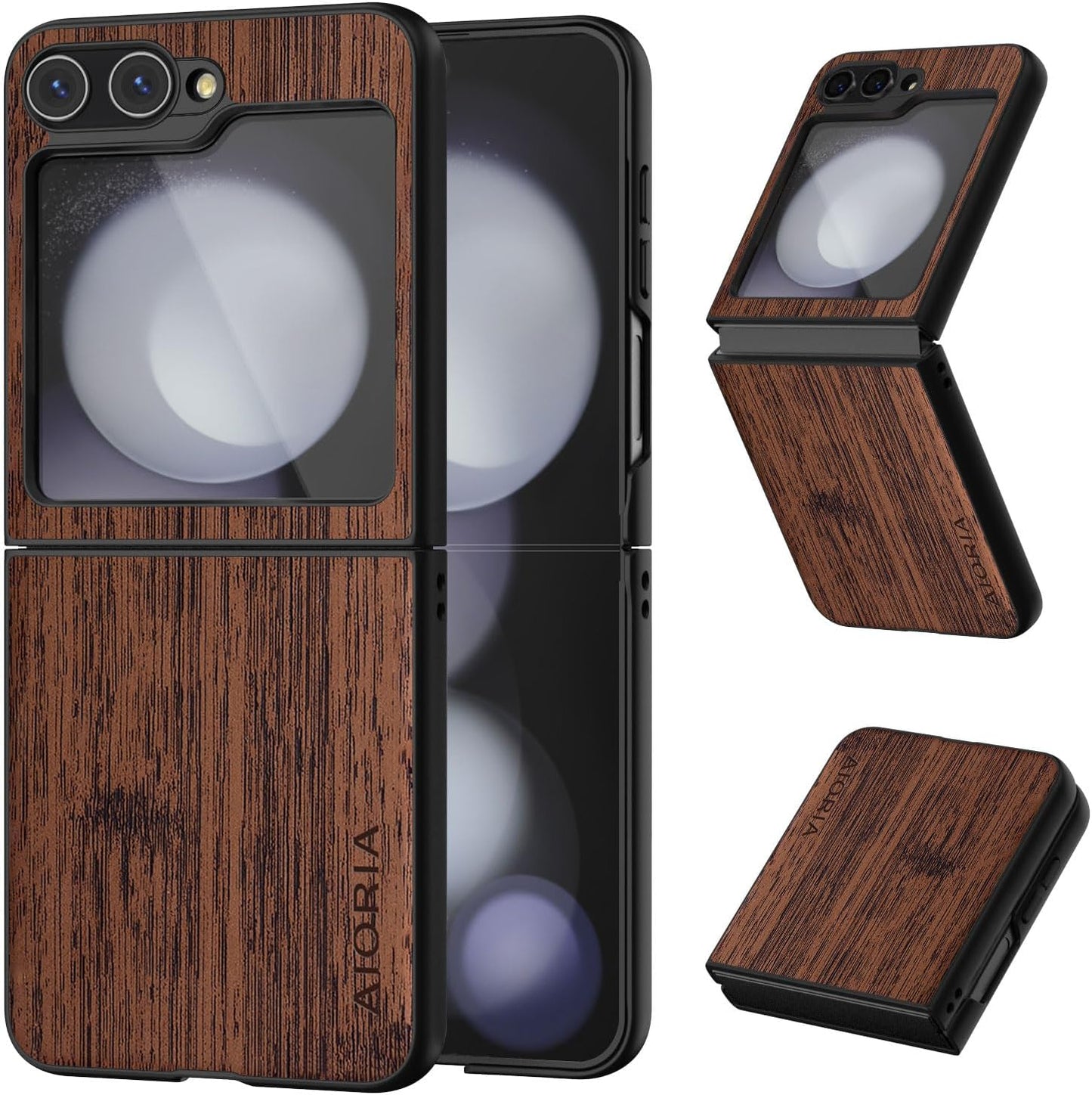 case for Samsung Galaxy Z Flip 5 6 7 Imitation Bamboo Pattern PU Leather Phone Case Protective Cover