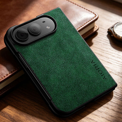 AIORIA for iPhone Duo Case Premium Leather Cover Retro Design Full Protective Case (Black, for iPhone Duo)